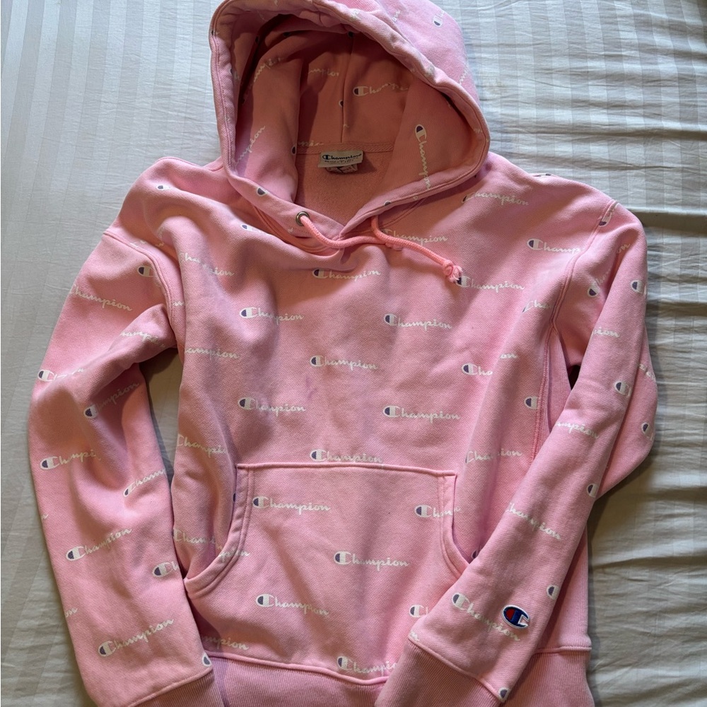 Champion Women's Pink Logo Sweater